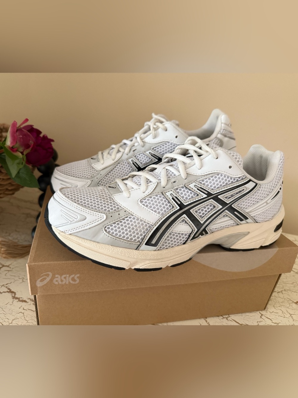 ASICS GEL-1130 Sneakers White Cloud Grey Black Men’s Size 11